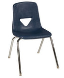 Scholar Craft SC129 Navy School Stack Chair 18.5" Seat Height Set of 5 - Quick Ship