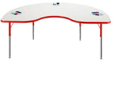 Allied M6372K Common Core Aligned Kidney MarkerBoard Table 36 x 72