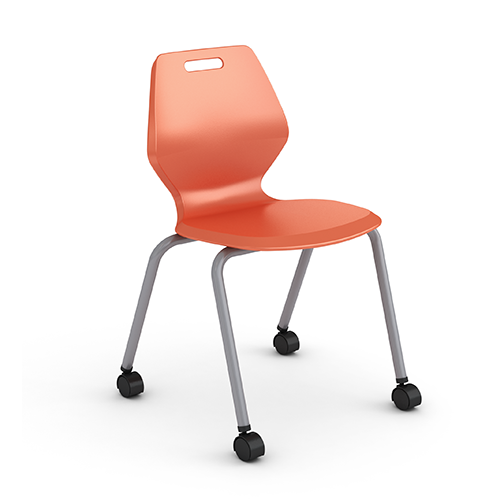 Paragon AND-READY-4L18C A&D Ready 4-Leg Classroom Chair with Casters 18" Seat Height