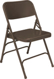 National Public Seating 300 Series Premium Steel Triple Brace Folding Chair - Pack of 4