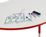 Allied M6372K Common Core Aligned Kidney MarkerBoard Table 36 x 72