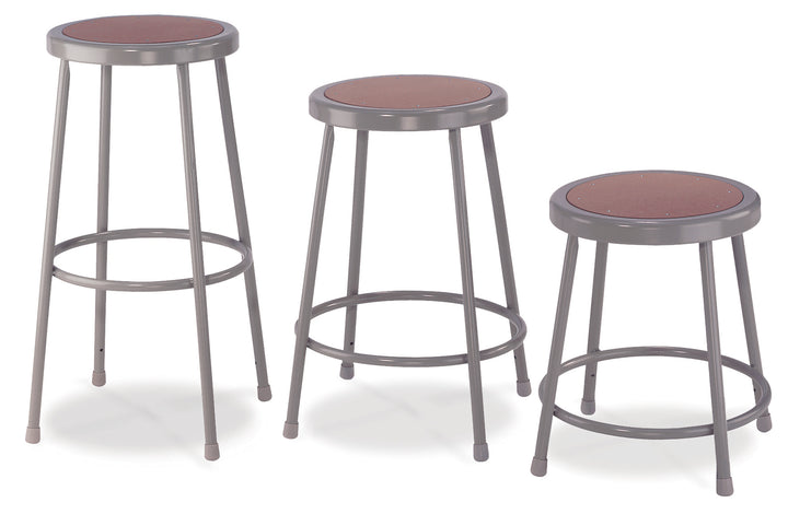 National Public Seating 6200 Series Round Hardboard Science Lab Stool Fixed Height