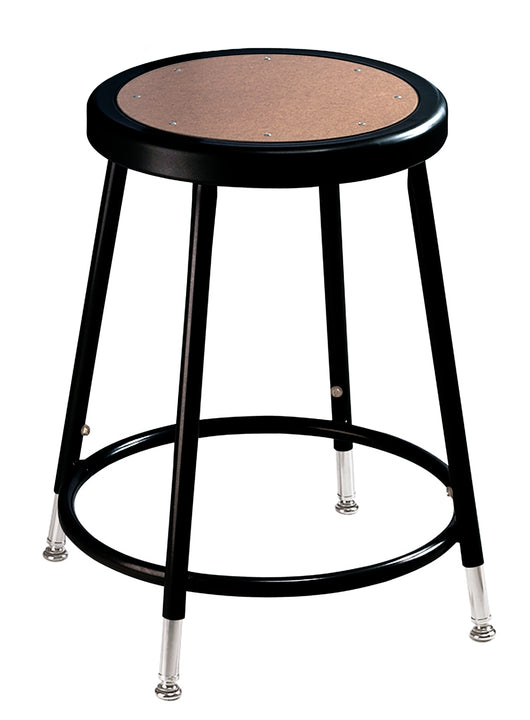 National Public Seating 6218H-10 Series Round Hardboard Science Lab Stool Adjustable Height