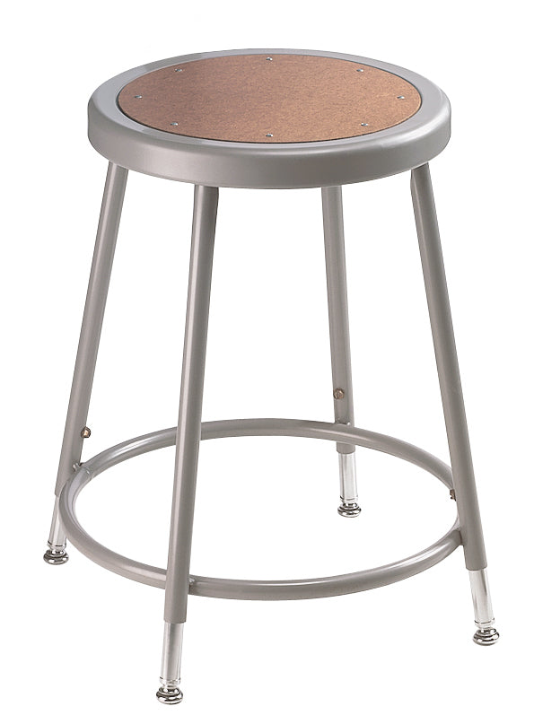 National Public Seating 6200H Series Round Hardboard Science Lab Stool Adjustable Height