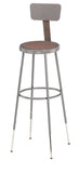 National Public Seating 6230HB Series Round Hardboard Science Lab Stool With Backrest Adjustable Height