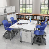 Haskell ES1C0 Ethos Quad Chair with Storage Base and Casters