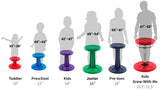 Kore Designs KOR 112 Kids Wobble Chair 14" Height