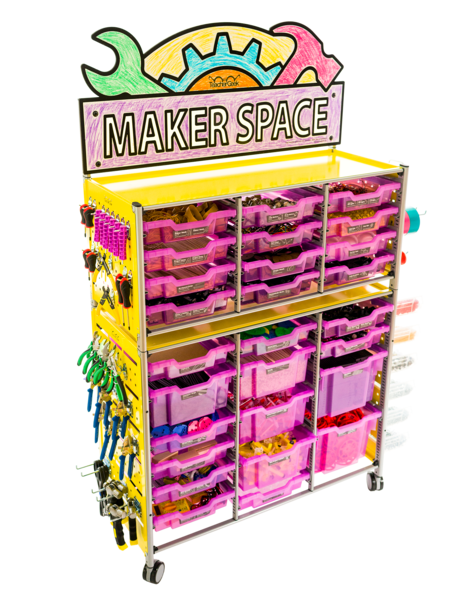 TeacherGeek 1822-81 Maker Cart 2.0 - The Ultimate STEM / STEAM / Maker Solution