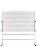 Marsh RA-46C-MS2 Mobile Porcelain Steel Magnetic Reversible Markerboard Double Sided Music Staff 4 x 6