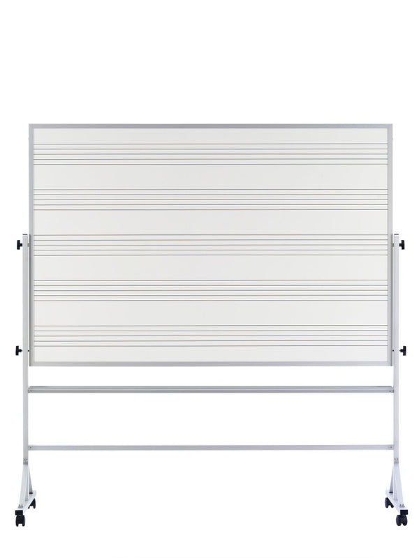 Marsh RA-46C-MS2 Mobile Porcelain Steel Magnetic Reversible Markerboard Double Sided Music Staff 4 x 6