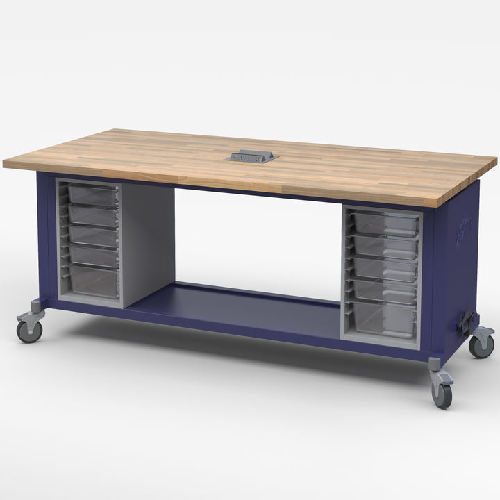 Haskell ROVER01 Makerspace Mobile Rover Table with Two Storage Bins