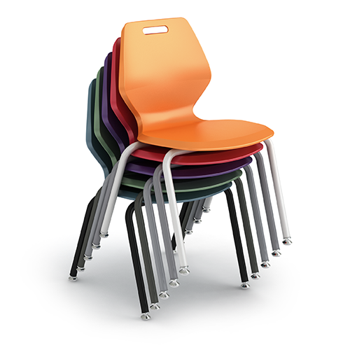 Paragon AND-READY-4L16 A&D Ready 4-Leg Classroom Chair with Glides 16" Seat Height