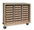 Hann SC-4824 Mobile Tote Tray Storage Cabinet - 24 Trays