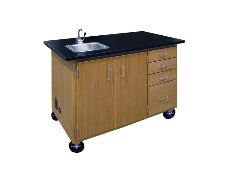 Hann MBC-3054C Mobile Demonstration Station with Sink and Drawers