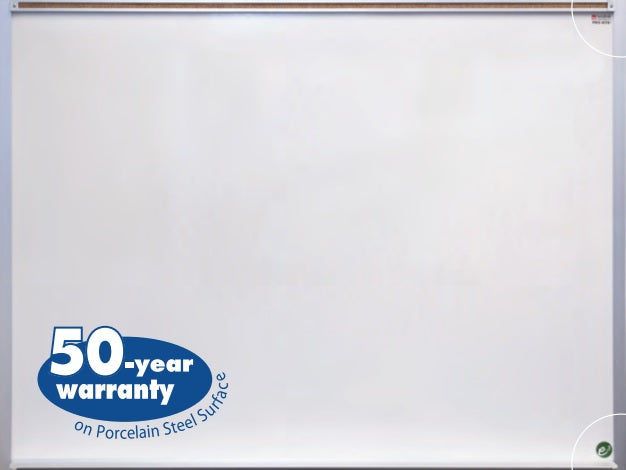 Marsh PR408-1460-6100 Porcelain Steel Magnetic Markerboard with Aluminum Frame 4 x 8