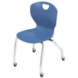 Scholar Craft SC3118-C Ovation School Stack Chair with Casters 18" Seat Height Set of 4 - Quick Ship