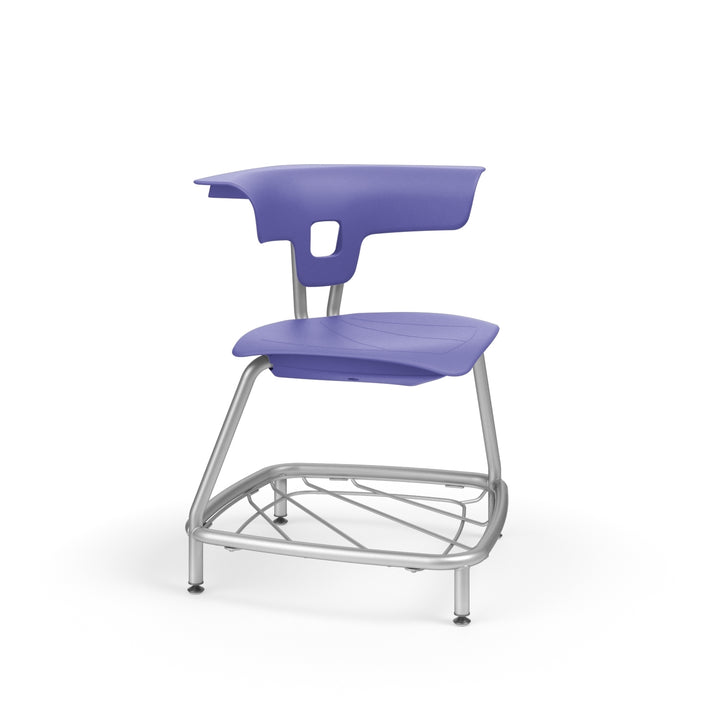 KI RKU100H18BR Ruckus Plastic Stack Chair with Book Rack 18" Seat Height