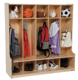 Wood Designs WD51000 Five Section Locker with Seat